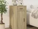 vidaXL Mobile Scrivania Rovere Sonoma 40x49x75 cm Legno Multistrato