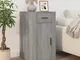 vidaXL Mobile Scrivania grigio sonoma 40x49x75 cm Legno Multistrato