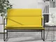 vidaXL Panca Giallo Chiaro 100x64x80 cm in Tessuto