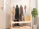 vidaXL Appendiabiti 100x45,5x150 cm Legno Massello di Pino