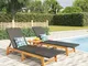 vidaXL Set Mobili da Giardino 3 pz Polyrattan e Legno Massello Acacia