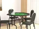 vidaXL Tavolo da Poker Pieghevole 8 Giocatori Verde 108x108x75 cm