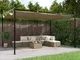 vidaXL Pergola con Tetto Retrattile Tortora 395x292x230 cm