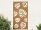 vidaXL Decorazione Muro da Giardino 105x55 cm Foglia Acciaio Corten