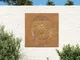 vidaXL Decorazione Muro Giardino 55x55 cm Testa Buddha Acciaio Corten