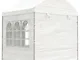 vidaXL Gazebo con Tetto Bianco 2,28x2,23x2,69 m in Polietilene