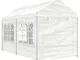 vidaXL Gazebo con Tetto Bianco 4,46x2,28x2,69 m in Polietilene