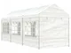 vidaXL Gazebo con Tetto Bianco 6,69x2,28x2,69 m in Polietilene