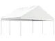 vidaXL Gazebo con Tetto Bianco 4,46x5,88x3,75 m in Polietilene