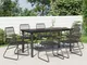 vidaXL Set da Pranzo da Giardino 7 pz Nero in Rattan PVC