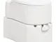 vidaXL Toilette Integrata da Campeggio Bianca 24+17 L HDPE e Smalto