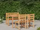 vidaXL Set da Pranzo per Giardino 4 pz in Legno Massello di Teak