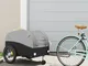 vidaXL Rimorchio da Bici Nero e Grigio 45 kg in Ferro