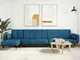 vidaXL Divano Letto a L Blu 275x140x70 cm in Velluto