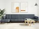 vidaXL Divano Letto a L Grigio Scuro 275x140x70 cm in Velluto