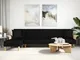 vidaXL Divano Letto a L Nero 279x140x70 cm in Tessuto
