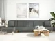 vidaXL Divano Letto a L Grigio Scuro 279x140x70 cm in Tessuto