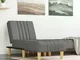 vidaXL Chaise Longue in Tessuto Grigio Scuro