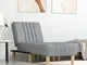 vidaXL Chaise Longue in Tessuto Grigio Chiaro