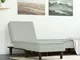 vidaXL Chaise Longue in Velluto Grigio Chiaro