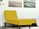 vidaXL Chaise Longue in Velluto Giallo