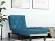 vidaXL Chaise Longue in Velluto Blu