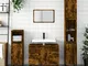 vidaXL Armadietto Bagno Rovere Fumo 80x33x60 cm in Legno Multistrato