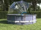 vidaXL Cupola per Piscina con Staffa Rotonda 440x220 cm PVC