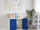 vidaXL Armadio Classificatore Grigio Chiaro e Blu 90x40x70 cm Acciaio