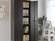 vidaXL Armadio Classificatore Nero 90x40x200 cm in Acciaio