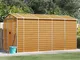 vidaXL Capanno Giardino Marrone Chiaro 191x385x198cm Acciaio Zincato