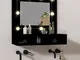 vidaXL Mobile a Specchio con LED Nero 60x31,5x62 cm