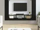 vidaXL Mobile Porta TV Nero 152x22x113 cm in Legno Multistrato