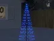 vidaXL Illuminazione Albero di Natale su Pennone 200LED Blu 180cm