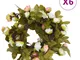 vidaXL Ghirlande Fiori Artificiali 6 pz Champagne 215cm