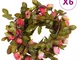 vidaXL Ghirlande Fiori Artificiali 6 pz Rosato 215cm