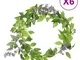 vidaXL Ghirlande Fiori Artificiali 6 pz Viola 200cm