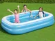 Bestway Piscina Gonfiabile Famiglie Rettangolare 262x175x51 Blu Bianca