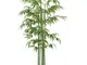 vidaXL Albero Bambù Artificiale 864 Foglie 180 cm Verde