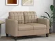 vidaXL Divano a 2 Posti Cappuccino 140 cm in Similpelle