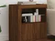 vidaXL Credenza con Luci LED Rovere Marrone 60,5x37x67 cm