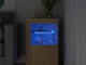 vidaXL Armadietto con Luci LED Rovere Sonoma in Legno Multistrato