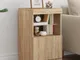 vidaXL Credenza con Luci LED Rovere Sonoma 41x37x67 cm