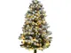 vidaXL Albero Natale Incernierato con 150 LED e Palline 120 cm