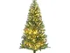 vidaXL Albero di Natale Artificiale con 300 LED Palline e Neve 240 cm