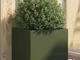 vidaXL Fioriera Verde Oliva 42x40x39 cm in Acciaio Laminato a Freddo