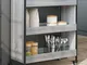 vidaXL Carrello da Cucina Grigio Sonoma 70x30x82 cm Legno Multistrato