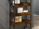 vidaXL Carrello da Cucina Rovere Fumo 53x20x76 cm in Legno Multistrato