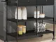 vidaXL Carrello da Cucina Nero 105x42x95 cm in Legno Multistrato