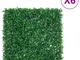 vidaXL Recinzione Foglie Arbusti Artificiali 6 pz Verde 50x50 cm